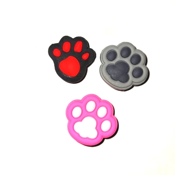 3 Dog Paws Jibbitz Charms - Picture 1 of 1